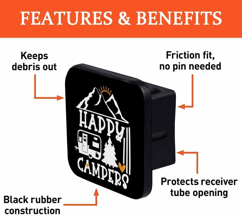Swono 2” Trailer Hitch Tube Cover Plug Cap Rubber,2 Inch Black Receiver Tube Trailer Hitch Plug Hitch Cover(1 Pack) - Image 5